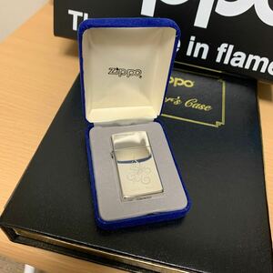 ZIPPO ジッポー STERLING SILVER SLIM #1500 スターリングシルバースリム SPIRAL HEART スパイラルハート 2004年製 未使用