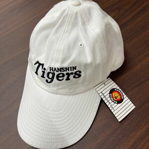 阪神タイガース キャップ 帽子 CAP 優勝 白 ホワイト 未使用 刺繍 ロゴ HANSHIN TIGERS