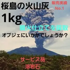 ご購入頂いた後採取☆　鹿児島　桜島　火山灰　約1kg　サービス品付き　オブジェ♡