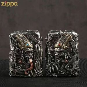 希少 未使用 白黒無常 納棺師 立体感 ライター ZIPPO 喫煙グッズ ジッポー オイルライター 重量感 真鍮製 新品