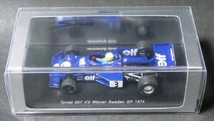 未展示 1/43 Spark 1974 Tyrrell 007 #3 J.Scheckter Winner Sweden GP No.3 ティレル J・シェクター タイレル F1 スパーク