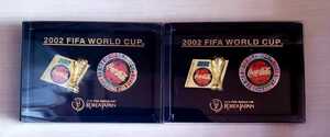2002 FIFA　ワールドカップ　　コカ・コーラ　ピンズ　ピンバッジ　２セットまとめ売り　使用感少ない綺麗な商品