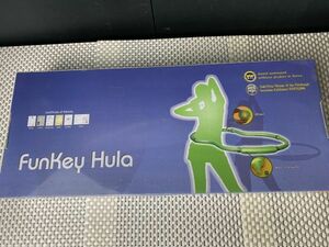 fun★未使用 /未開封☆Funkey Hula フラフープ ファンキーフラ グリーン 水ボトルローラー付 健康器具 スターサークル 現状品★