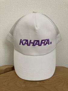 【KAHARA】メッシュキャップ ロゴ刺繍 普段着 バス釣り フィッシングなど 希少 ルアー 帽子 未使用品 カハラジャパン