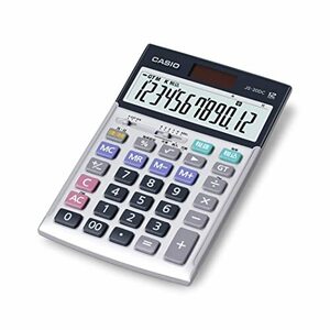 CASIO(カシオ) 本格実務電卓 12桁 日数&時間計算 ジャストタイプ シルバー JS-20DC-N グリーン購入法適合 エコマーク認定