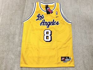 NIKE NBA KOBE BRYANT LA LAKERS ナイキ コービー ブライアント レイカーズ ゲームシャツ バスケ ジャージ 刺繍 背番号 8 イエロー XL