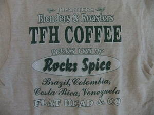 XSサイズ FLAT HEAD フラットヘッド MADE IN JAPAN 100%cotton 綿 日本製 TFE COFFEE