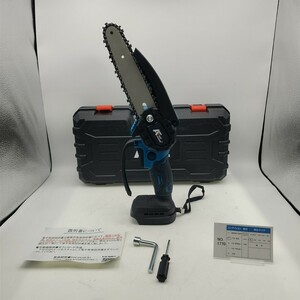 1770 送料無料 充電式 ポータブル ミニチェンソー 6インチ ガイドバー長さ15.2cm マキタ互換 中古 バッテリー別売