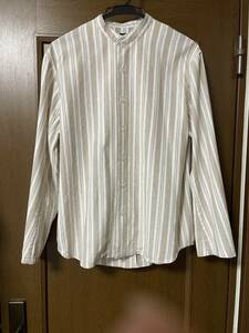 ADAM ET ROPE リネンバンドカラーシャツ Sサイズ ベージュ ¥15,180 2020SS