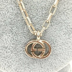 GUCCI　グッチ　Ag925　インターロッキングG　ネックレス　総重量22.4g　箱付き【CDAR4027】