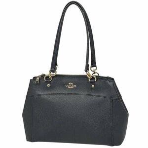 コーチ COACH ロゴ ハンドバッグ ２WAY ショルダーバッグ ハンドバッグ レザー ネイビー F25397 レディース 【中古】