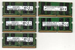 DDR4 ★ ノート用メモリ　16GB×5枚セット ★ 2Rx8　PC4-2666V-SE1-11 ★ 両面16枚チップ ★