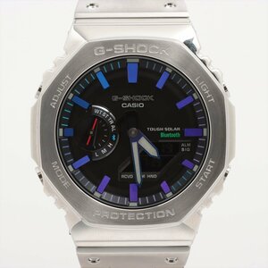 ■ 1円 ～ 正規 中古 美品 参定8.0万■ カシオ CASIO ■ G-SHOCK GM-B2100PC-1AJF ■箱保 カシオーク レインボー タフソーラー シルバー 銀