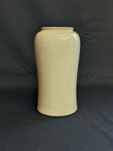 時代 白磁 淡黄磁 花瓶 無銘 高さ約21.5cm