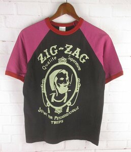 ST10311 BOOTLEGGERS ブートレガーズ Tシャツ ZIG ZAG SMALL 美品（クリックポスト可）