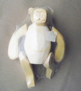 白木 立体 テディベア/トールペイント 材料 ハンドメイド 天然木 ウッドベース 熊 クマ 人形 可動