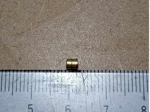 汎用 (16351) ワイヤー末端金具 3x3.5mmぐらい　真鍮　x2個