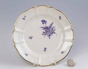  ニンフェンブルグ ＝ Plate 17.50　=　 Blue purple-F+G ＝ 青紫花絵付け (1級品)　D