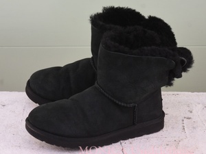 MK561◆レディース【UGG】ムートンブーツ 黒 ブラック 39 24.5cm