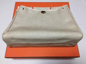 【HERMES】エルメス 本物・42cm四方の箱・取説付 エールバッグ MM トワルアッシュ 替えバッグ 単品 38×28 コーティングあり ナチュラル