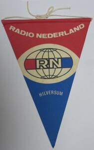 BCL★ベリカードより入手困難★希少特大ペナント★RN★ラジオ・ネダーランド★RADIO NEDERLAND★オランダ★1970年代