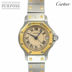 カルティエ Cartier サントスオクタゴンSM コンビ ヴィンテージ レディース 腕時計 デイト K18YG クォーツ Santos octagon 90219469