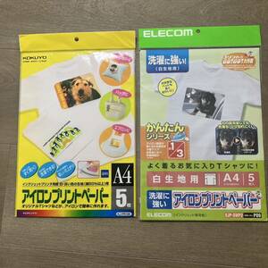 ELECOM EJP-SWP2 白生地用　アイロンプリントペーパー 6枚 コクヨ 手作りTシャツ