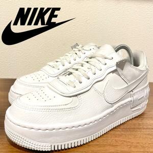 NIKE AIR FORCE 1 SHADOW ナイキ エア フォース シャドウ ホワイト レディース CI0919-100 ローカットスニーカー 24.5cm 美品