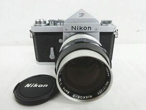 Nikon F アイレベル 一眼レフ フィルムカメラ 本体 NIKKOR-P Auto 1:2.5 f=10.5cm レンズ 動作未確認 ジャンク ★2749