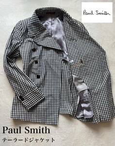 １円～【希少/極美品】　PAUL SMITH ポールスミス ギンガムチェック　ダブル　テーラードジャケット　メンズ　サイズL