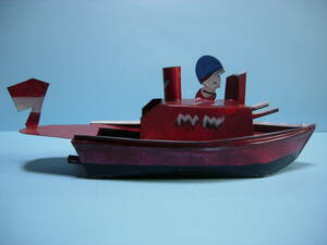 ハンドメイドブリキのオモチャポンポン船1