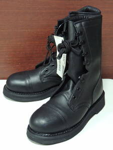 新品 デッドストック USA製 PT99 アディソン ADDISON スチールトゥ キャップトゥ 米軍 ミリタリー ブーツ 革靴 黒 ブラック US4 R 22cm