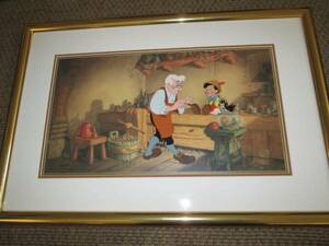 ディズニー ピノキオ 原画 セル画 限定 レア Disney 入手困難 ゼペット フィガロ