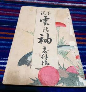 幸田露伴著　小説　雲の袖　明治29年１１月20日青木嵩山堂発行再版　希少！蔵書印有　背の欠けや、小破れも貴重！