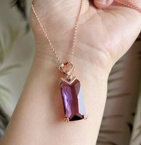 天然石 逸品アメジスト（紫水晶）のネックレス（番号A3658）