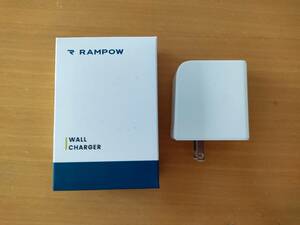 [訳アリ・ジャンク品]Rampow USB急速充電器 android 充電器【39W/QC 3.0対応/2ポート/PSE認証済】usb 充電器 折りたたみ式プラグ搭載