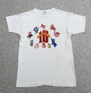 美品 70s チャンピオン バータグ PAC 10 染み込みプリント Tシャツ XL 白 ビンテージ VINTAGE 本物