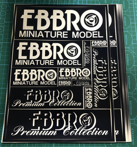 EBBRO エブロ ロゴ シール ９枚（若干台紙からずれている箇所があります）