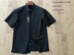 新品サンプル COMME CA MEN コムサメン オーバーサイズ半袖シャツ 05ブラック Mサイズ 20IC17 定価20,900円