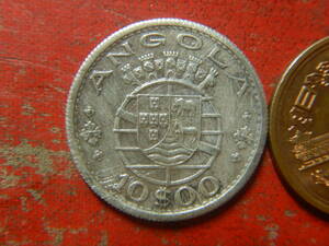 外国・アンゴラ／１０エスクード銀貨（1977年）：発行枚数199.7万枚　240505