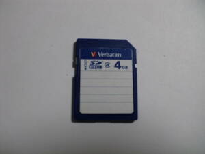4GB　SDHCカード　Verbatim　フォーマット済み　メモリーカード SDカード