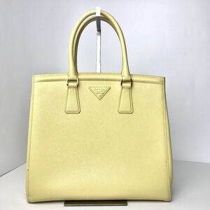 PRADA プラダ サフィアーノイエローハンドバッグ