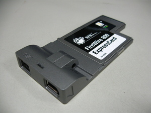 ▽SIIG NN-EC2812-S2 2ポート Firewire800/400 ExpressCard/54 IEEE1394b 増設カード 中古