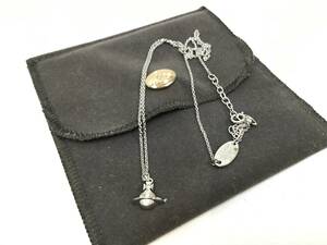 2354■　Vivienne Westwood ヴィヴィアン ウエストウッド ネックレス レディース アクセサリー ストーン SILVER シルバー 袋付