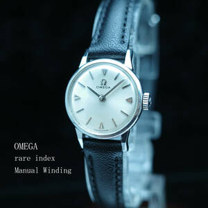 オメガ OMEGA アンティーク1960年代 希少インデックス文字盤 純正尾錠付 レディース 手巻 レザー SS 動作良好 極美品 極希少 本物 価格高騰