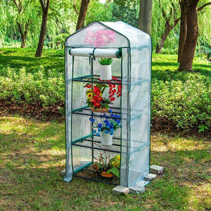 ビニールハウス 温室 簡易 家庭用 簡易温室 花園温室 ガーデン温室 折りたたみ 組立簡単 家庭菜園 防水 棚 使いやすい　頑丈