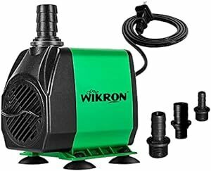 WIKRON ABS 水中ポンプ 24W 吐出量3000L/H 調整可能 最大揚程3M 2 M 電源 コード付き IPX8防水仕様