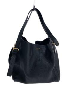 FURLA◆カプリッチョ Mホーボーバッグ/レザー/BLK/F6852