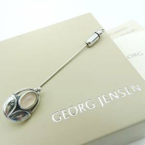 極希少 美品 GEORGE JENSEN ジョージジェンセン イヤー ローズクォーツ ピンブローチ 2003年 UU25