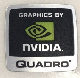 ■新品・未使用 ■10枚セット 【NVIDIA　QUADRO】エンブレムシール【18*18㎜】送料無料・追跡サービス付き☆P185